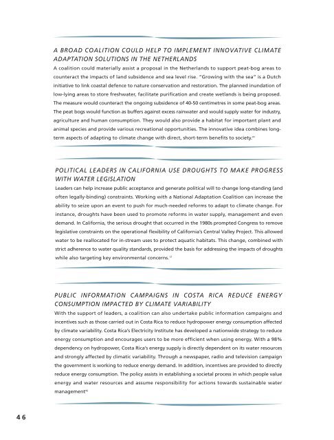 Adaptation of water resources management to climate change