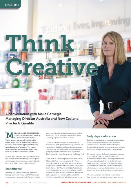 A conversation with Maile Carnegie, Managing Director Australia ...