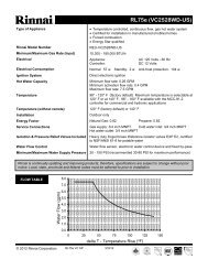 Spec Sheet - Rinnai