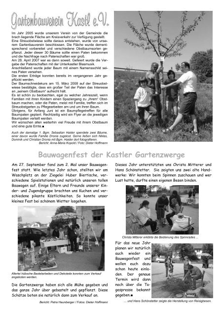 Unsere Termine 2009 - Kastl