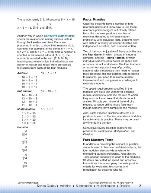 Addition, Subtraction, Multiplication, Division - McGraw-Hill Australia