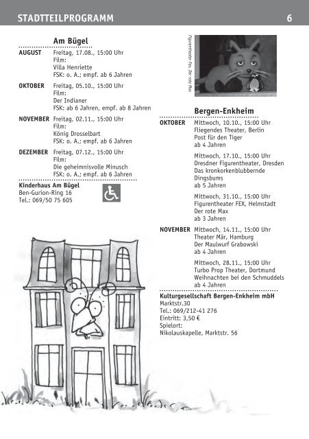 fahrplan 2012 - Kinderkultur Frankfurt