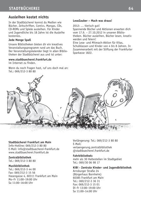 fahrplan 2012 - Kinderkultur Frankfurt