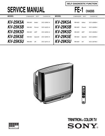 SERVICE MANUAL FE-1 CHASSIS - Gamoover