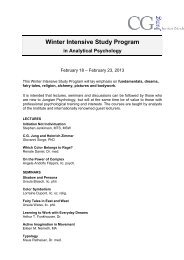 Winter Intensive Study Program - C. G. Jung Institut ZÃ¼rich