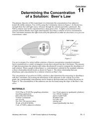 Determining the Concentration of a Solution: Beer's Law - Vernier ...