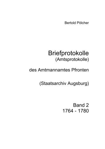 Briefprotokolle - Heimatverein Pfronten