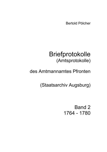 Briefprotokolle - Heimatverein Pfronten