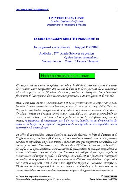 Les Concepts Et Principes Comptables Fondamentaux - Procomptable