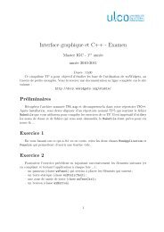 Interface graphique et C++ - Examen - LISIC