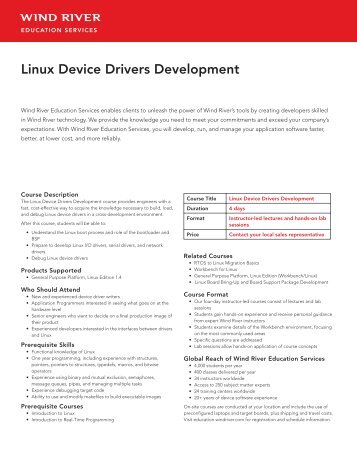 Linux Device Drivers Development - Wind River
