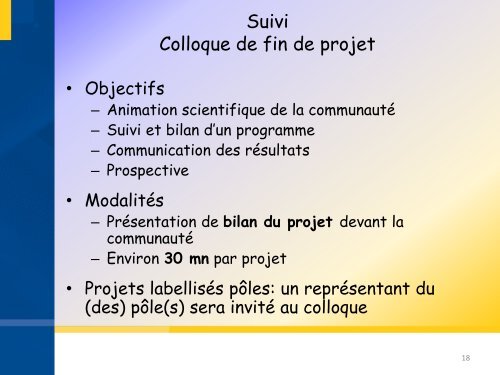 PrÃ©sentation de l'ANR â Cyril Demange - Project web sites