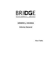 GÃNERO y VIH/SIDA Informe General - Bridge - Institute of ...