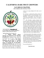December Issue - California Rare Fruit Growers, San Diego Chapter