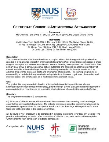 BASIC TRAINING IN ANTIMICROBIAL STEWARDSHIP - NUSAGE