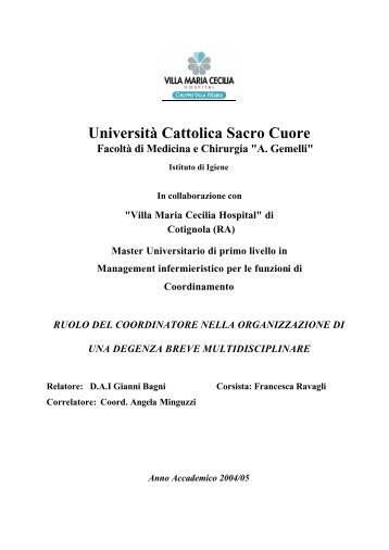 Ruolo del coordinatore nella organizzazione di una ... - chittalink