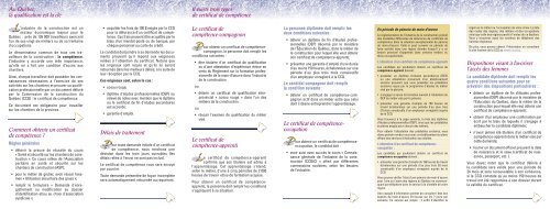 Le certificat de compÃ©tence - Sqc.ca