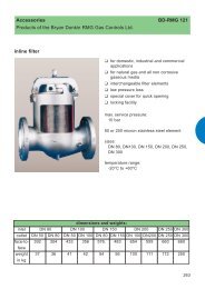 Accessories BD-RMG 121 Products of the Bryan Donkin RMG Gas ...