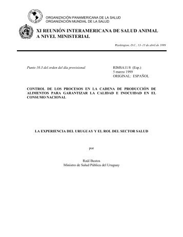 control de los procesos en la cadena de producción de alimentos ...