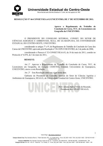 Universidade Estadual do Centro-Oeste