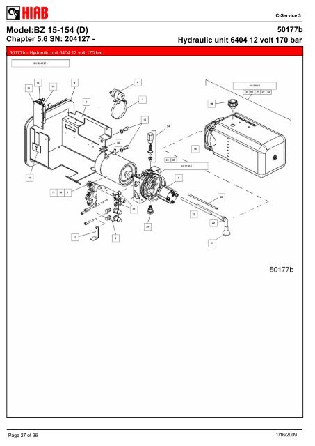 SPARE-PARTS BOOK BZ 15-154 (D) Model: - Hiab AS