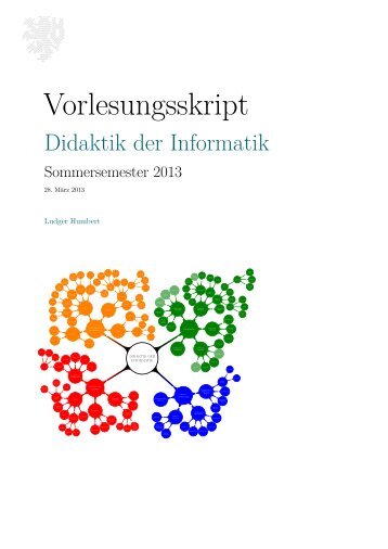 Sommersemester 2013 - Didaktik der Informatik - Bergische ...