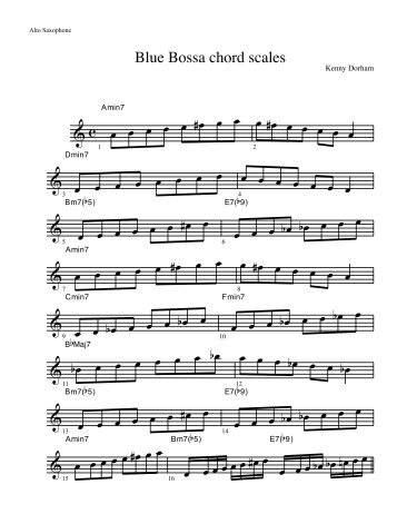 Blue Bossa scales.mus - Alto Saxophone.pdf - DrCalle.com