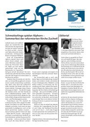 Sommerfest der reformierten Kirche Zuchwil Editorial