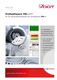 PROlinePLUS Software - VOGT Ultrasonics GmbH