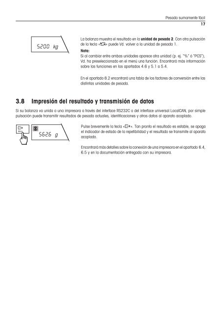 Instrucciones de manejo Balanzas PG-S - METTLER TOLEDO