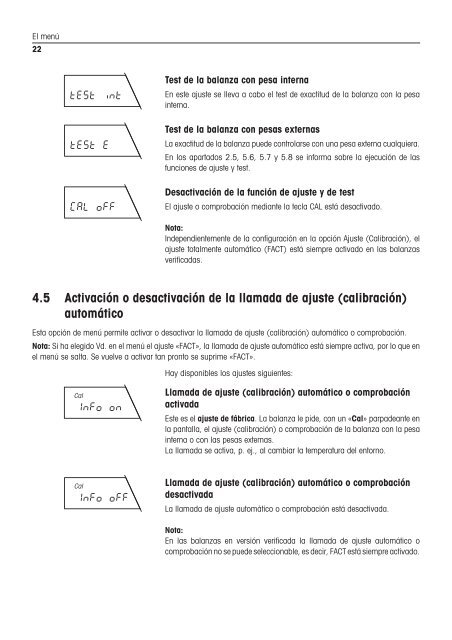 Instrucciones de manejo Balanzas PG-S - METTLER TOLEDO