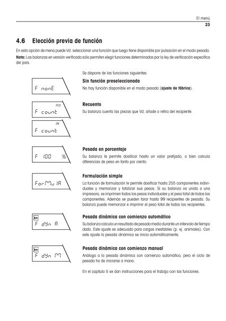 Instrucciones de manejo Balanzas PG-S - METTLER TOLEDO