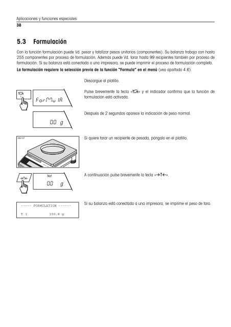 Instrucciones de manejo Balanzas PG-S - METTLER TOLEDO