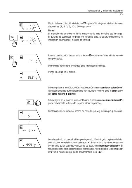 Instrucciones de manejo Balanzas PG-S - METTLER TOLEDO