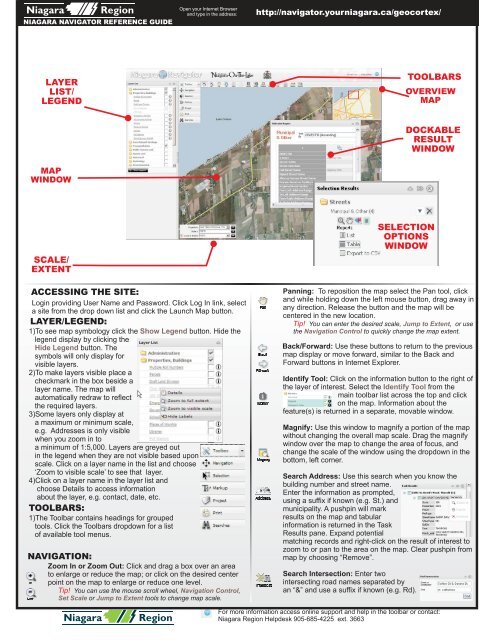 Niagara Navigator Quick Reference Guide - Niagara Region Mapping