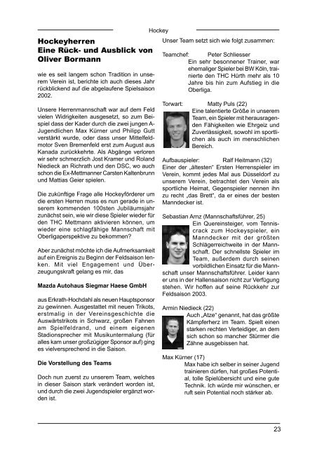 THC – Journal 2002