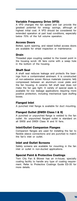 BAE - SWSI & DWDI Airfoil Fans - Twin City Fan & Blower