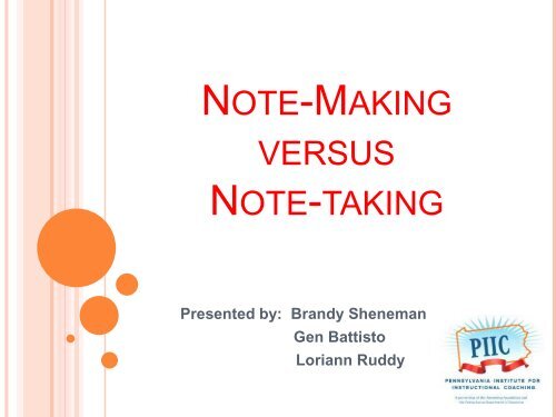 Note Making Versus Note Taking October Pd Pdf Wikispaces