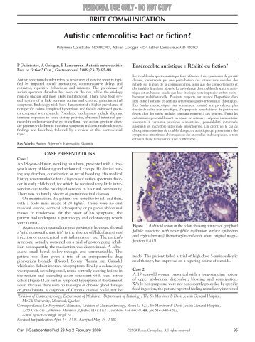 Autistic enterocolitis: Fact or fiction?