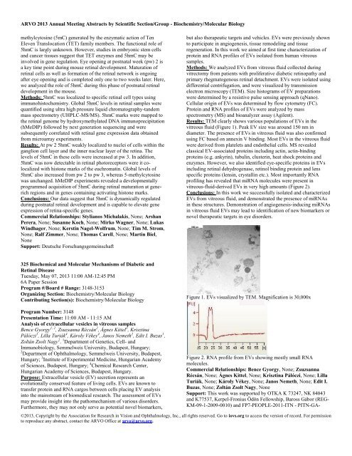 Biochemistry/Molecular Biology - ARVO