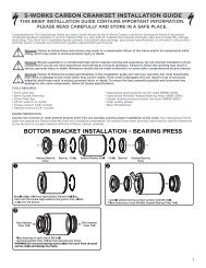 OWNER S MANUAL Specialized Bicycles