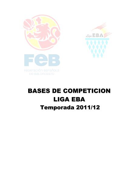 bases de competicion liga eba - Federacion EspaÃ±ola de Baloncesto