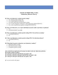 standard questionnaire format - Genetics & Public Policy Center