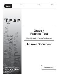 Grade 4 Practice Test Answer Document - Louisiana Department of ...