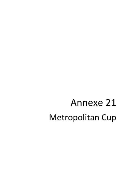 Annexe 21 Metropolitan Cup - Football West