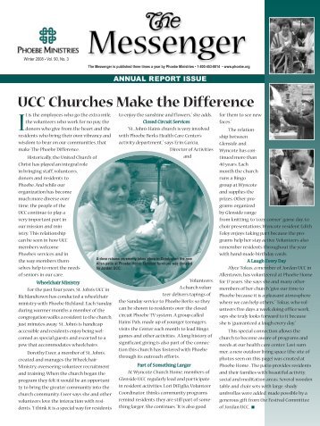 UCC Churches Make the Difference - Phoebe Ministries