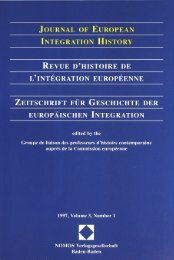 Journal of European Integration History – Revue d'histoire de l'