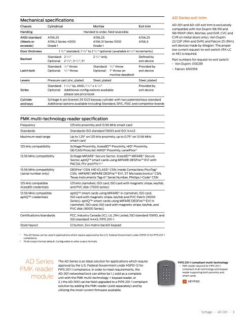 AD-301 Data Sheet - Security Technologies