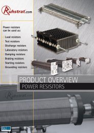 Product Overview Power Resistors - Ruhstrat GmbH