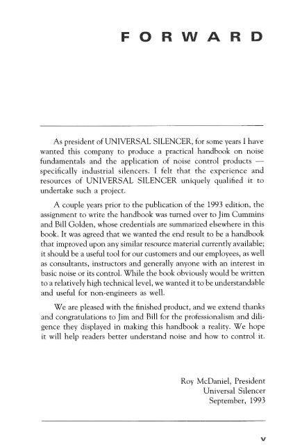Silencer Application Handbook - Universal: Acoustic Silencers